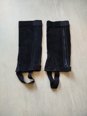 Reitchaps - neu -, atmungsaktives Veloursleder, Weite ca. 30 cm, Länge ca. 33 cm