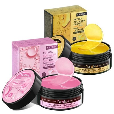 2 Stück Kollagen Hydrogel Anti Aging Augenmaske, 60 Pcs feuchtigkeitsspendend...