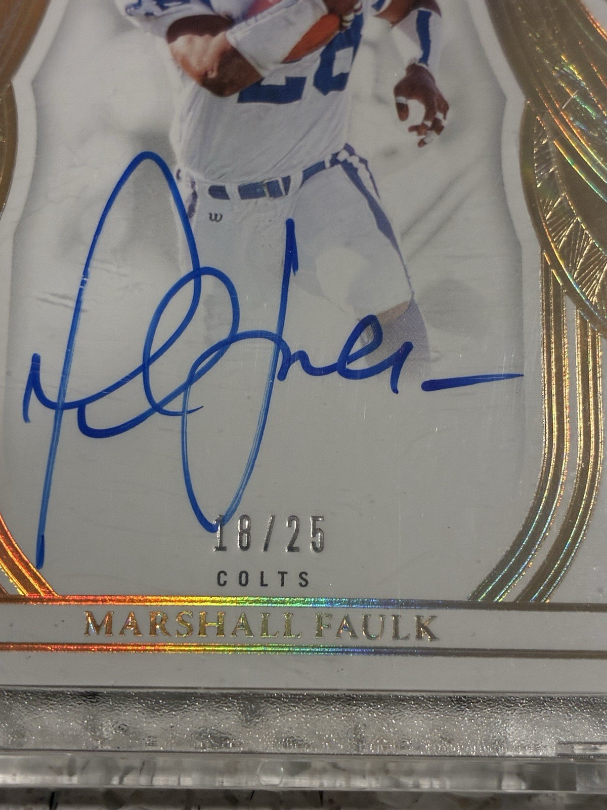 2025 Flawless Football Marshall Faulk Honored Ink Autograph /25 #HIMFK AUTO view 2