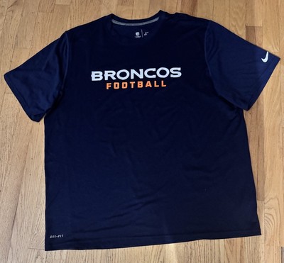 Nike 2XL T-Shirt DRI-FIT Denver Broncos Nation Football NFL  ONFIELD APPAREL