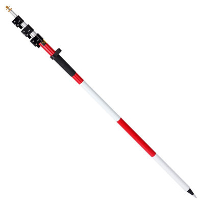 Geoleni Aluminum Prism Pole Quick Release Clamp 4.6M Adjust Adapter Dual Scale