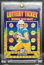 2022 Panini Contenders Optic Justin Herbert Lottery Ticket LT5 Chargers GOLD /10