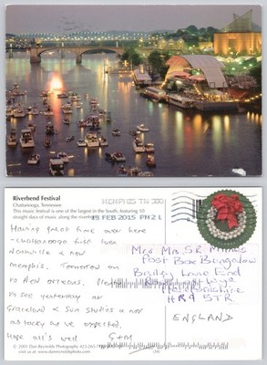 c40315 Riverbend Festival Chattanooga Tennessee USA Postkarte 2015 Briefmarke