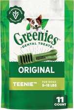 Greenies Veterinarian-Recommended Natural Dental Dog Treats Teenie Size, Origina