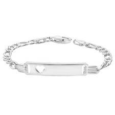 Pretty 925 Sterling Silver Girls Bracelet - 6.2 inch 4mm 220362U