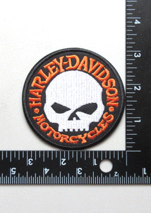 🔥MOTORCYCLES SKULL HARLEY DAVIDSON EMBROIDERED IRON ON PATCH (DISCOUNTED PATCH)