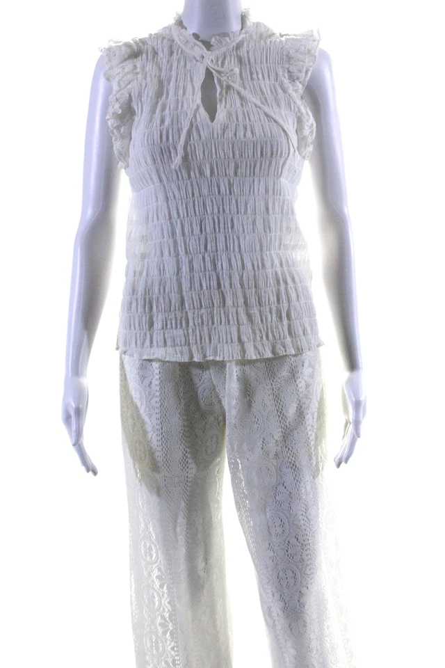 BB Dakota x Steve Madden Poof Womens Sleeveless Top Lace Pants Size Small Lot 2 - Image 2 of 4