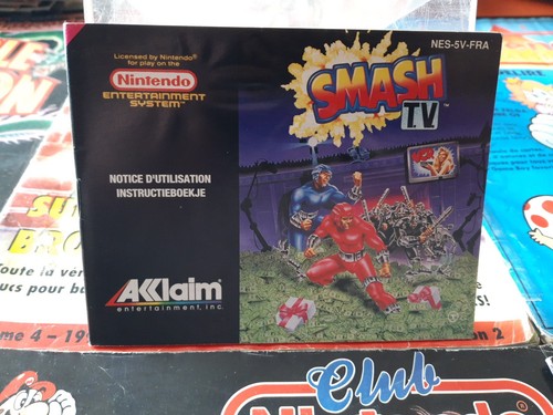 Notice Manuel Original De Jeu Smash Tv Pour Nintendo Nes en FRA - Photo 1/3