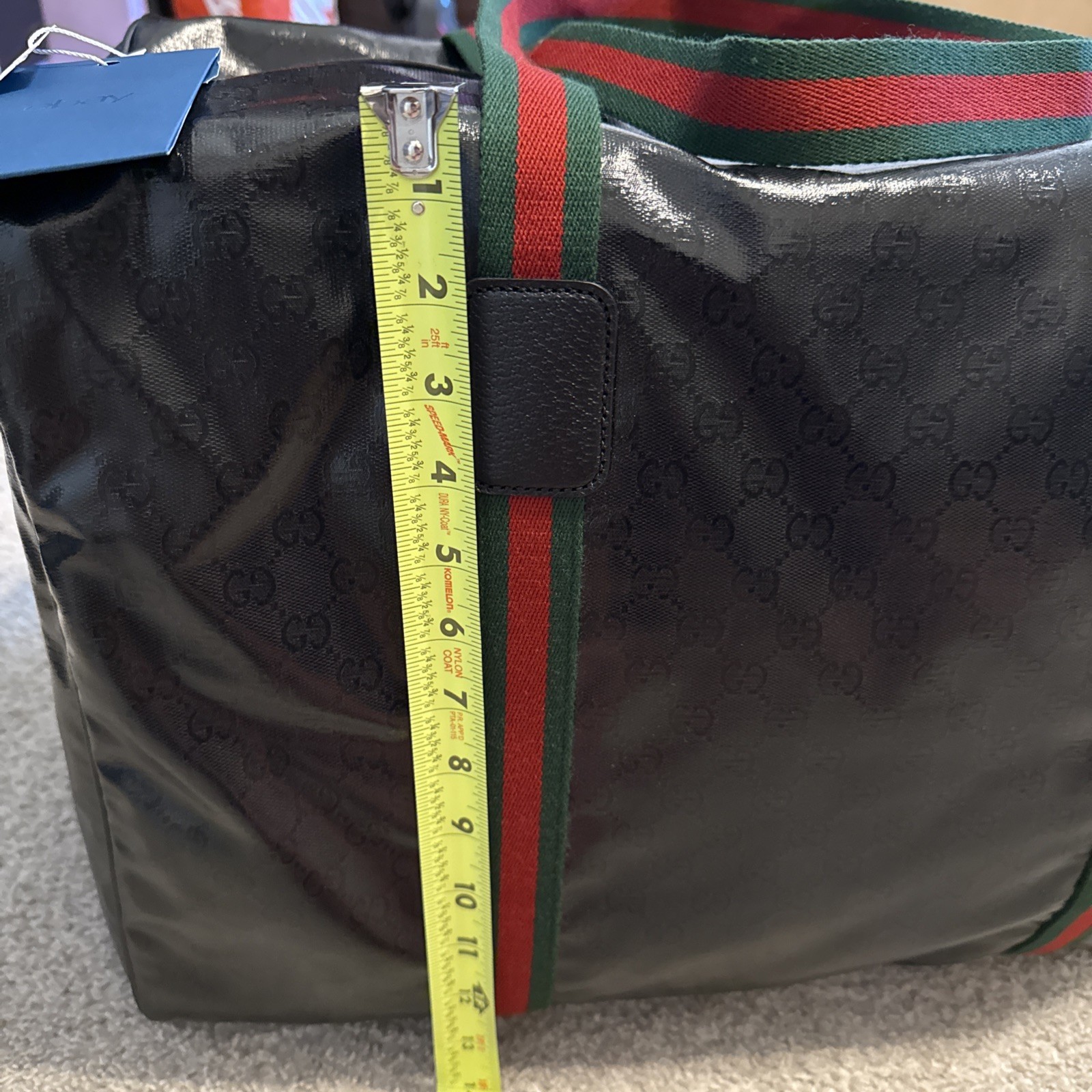 Gucci GG Crystal Black Coated Canvas Large Duffle Bag Authentic thumbnail 5