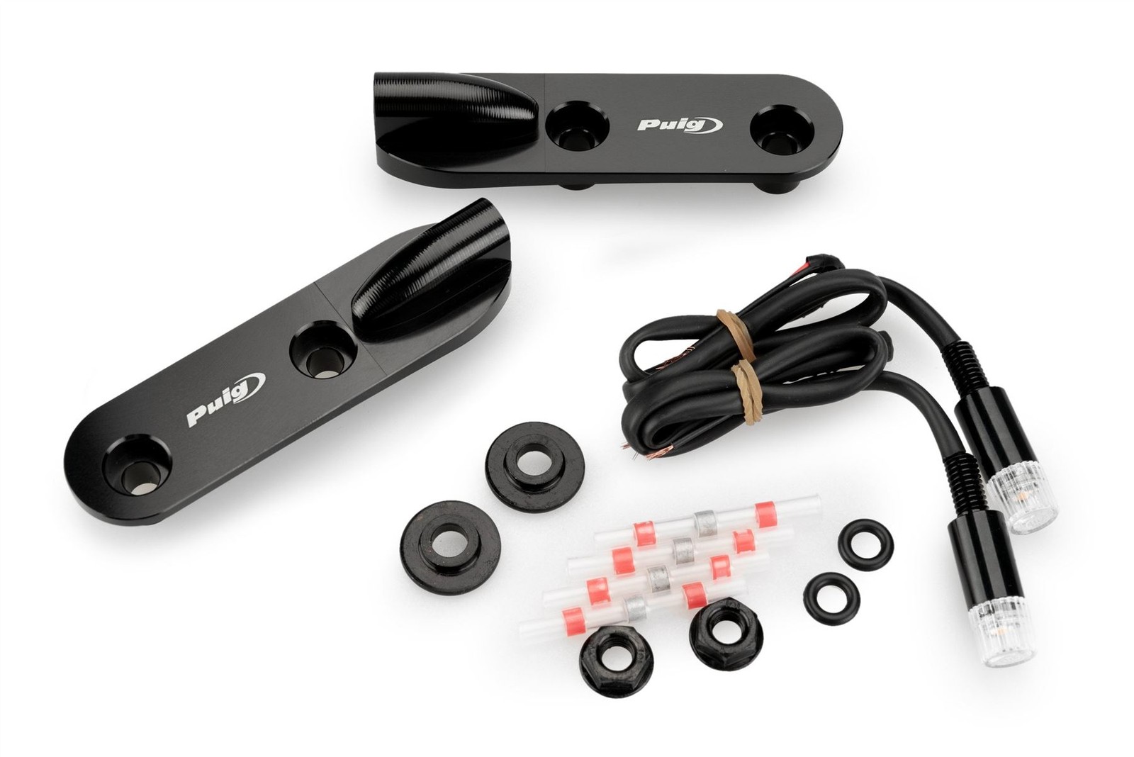 Puig Black Mirror Caps with Integrated Indicator BMW S 1000 RR 2019-2026