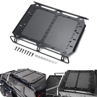 Metal Roof Rack with Carbon Fiber Panel for TRX6 G63 TRX4 G500 RC Crawler