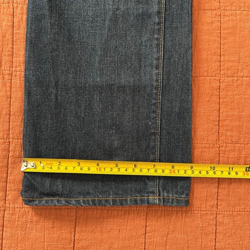 GAP Easy Authentic Relax Straight Leg Selvedge Medium Wash Blue Jeans 35/32 - Picture 9 of 10