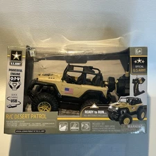 Remote Control  RC Desert Patrol Jeep Armed Forces Rechargeable Vehicle USB