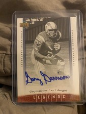 2006 UD Legends Football Legendary Signatures Gary Garrison autograph Chargers 