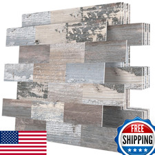 DEWOO Peel Stick Rustic Backsplash Wall Tile Self-Adhesive Kitchen Farmhouse