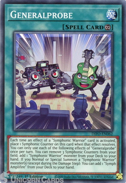 DIFO-EN062 Generalprobe :: Common 1st Edition Mint YuGiOh Card