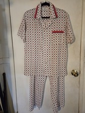 vintage 70s jc penney Pajama Top And Bottom Medium geometric circle design