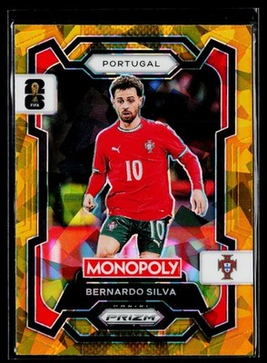 Bernardo Silva 2026 Panini Prizm Monopoly FIFA World Cup Gold Ice #33 Portugal
