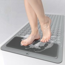 Bathtub Mat Non Slip, Shower Foot Scrubber Mat, 39 x 16 inch Extra Long Bath ...