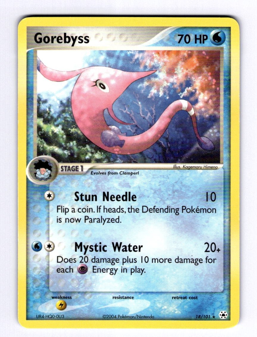 Gorebyss Hidden Legends #18 (2004) Rare LP Pokemon