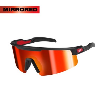 Milwaukee Tool 48-73-2500 Wrap Around Safety Glasses - Red Mirrored Lenses