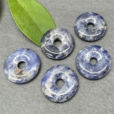 5Pcs 20x4mm Sodalite Donut Chakra charms Pendant Bead C930