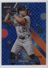 2025 Topps Finest Common Blue Checkerboard Refractor 78/99 Jose Altuve #70