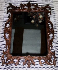 Turner Mirror MCM Brown Ornate Hollywood Regency French Baroque Wall USA