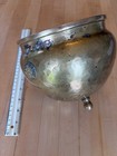 Vintage unique Brass Planter Pot 6” Tall three feet — photo 2