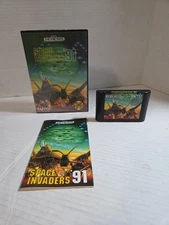 Space Invaders '91 (Sega Genesis, 1991) Cartridge, Manual and Case 