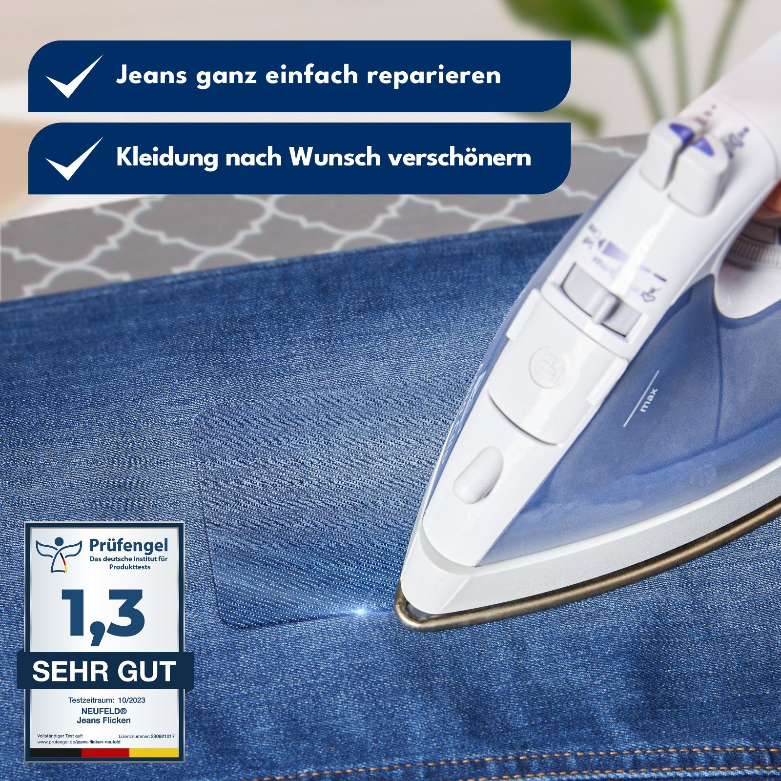 Bügelflicken [ 15 Stück Vorteilspack ] - Jeansflicken zum Aufbügeln I 5 Farben 3