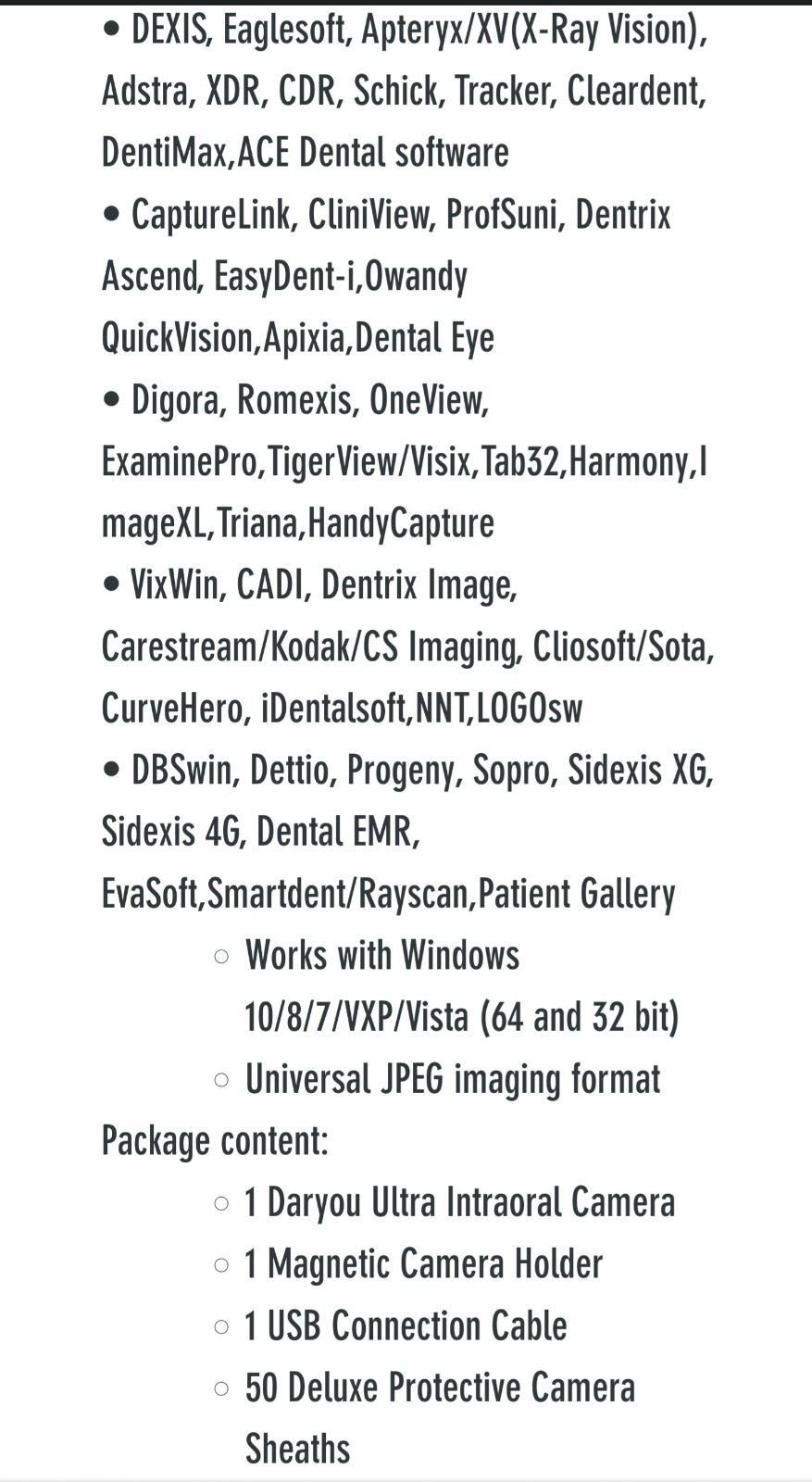 Daryou DY50 Ultra IntraOral Dental Camera eBay