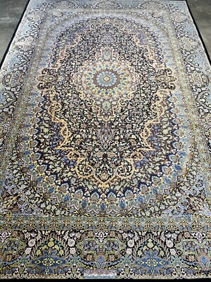 6'5''x9'10'' Exquisite Hand-Knotted 100% Silk Qume Rug