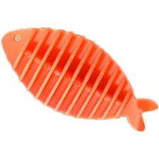 A orange Fish Shape Silicone Laundry Detergent Ball for Washing Machines (4632)