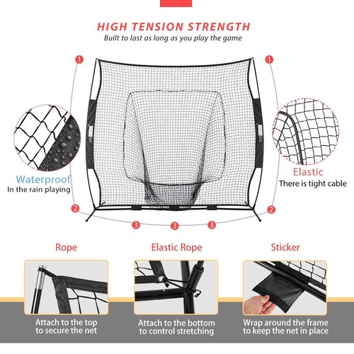 VIVOHOME Baseball Softball Batting Net - 7x7 Ft REPACKAGED - Picture 3 of 6