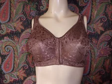 NWOT Just My Size Women's Brown Easy On Front Close Wirefree Bra #1107 42D