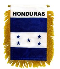 1 Dozen Honduras Mini Banner Flag 4x6in Rear view Mirror Flag