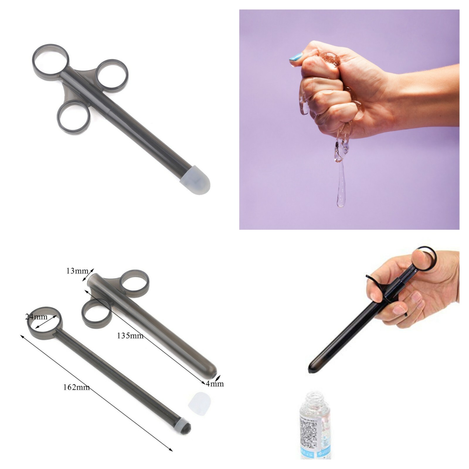 Lubricant Applicator Injector Insert Syringe Launcher Lube Shooter Anal