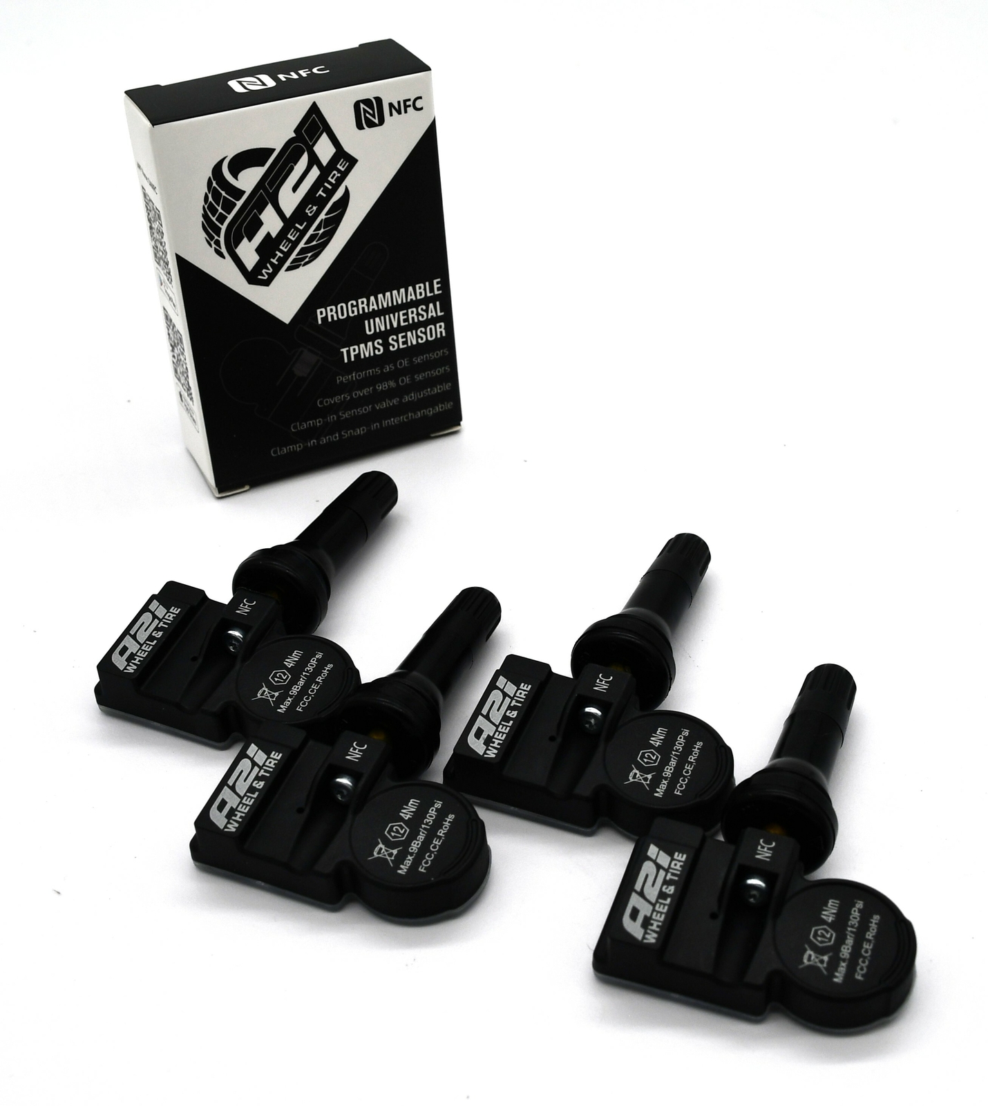 Set 4 TPMS Tire Pressure Sensors 433Mhz Rubber fits 15-21 McLaren 500 (RDE018)