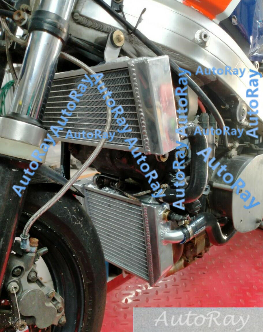 Aluminum Radiator and Silicone Hose Kit for Honda RVF400 NC35 or NC30 ...
