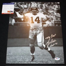YA Tittle signed 11 x 14, San Francisco 49ers, NY Giants, PSA/DNA Z35949