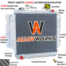 3 Row Aluminum Radiator Fit 1987-2006 Jeep Wrangler Yjtj 2.4 2.5l 4.0l 4.2l