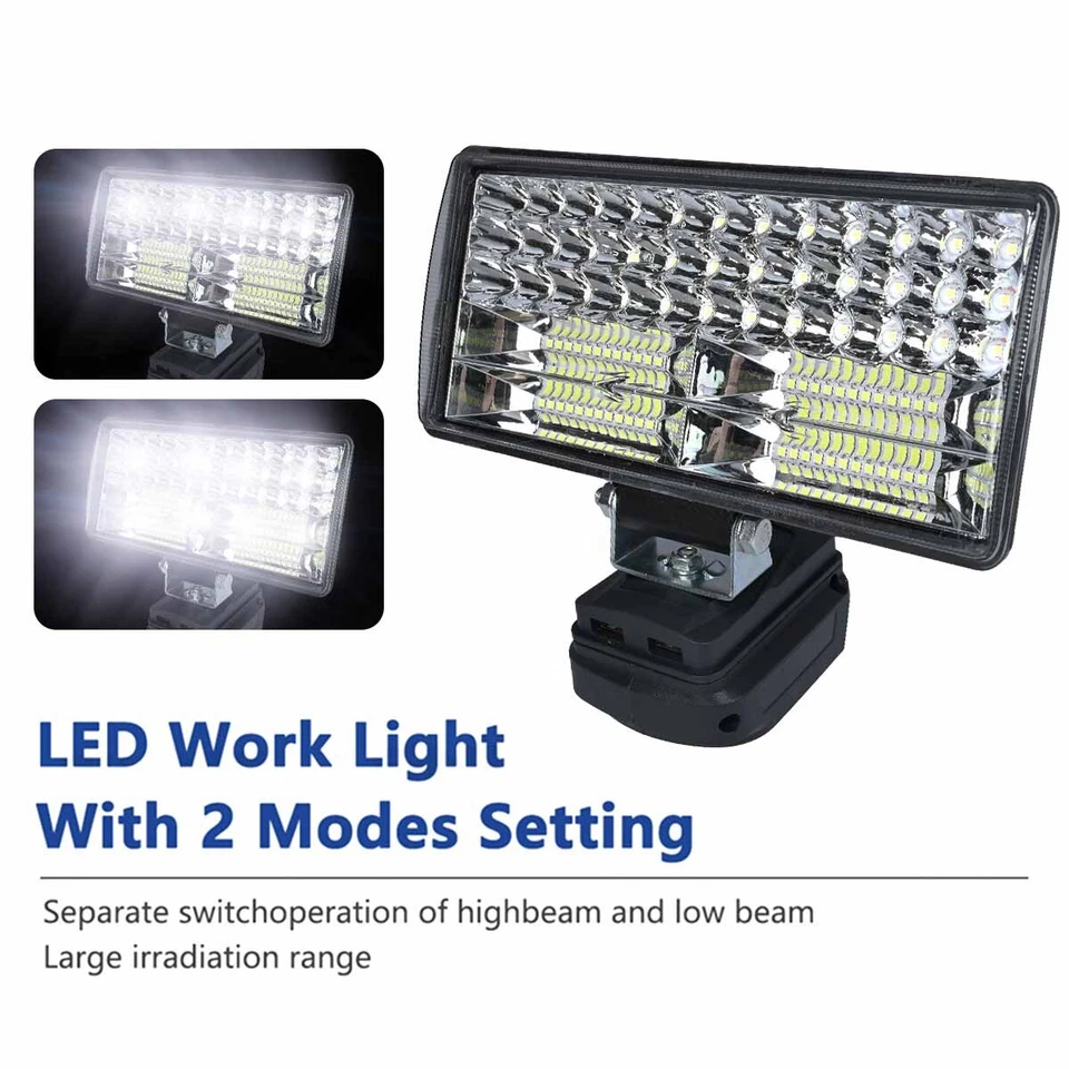 8 inch 18V Li-ion Battery LED Work Light Torch Camping Workshop For Makita UK - Image 4 of 4