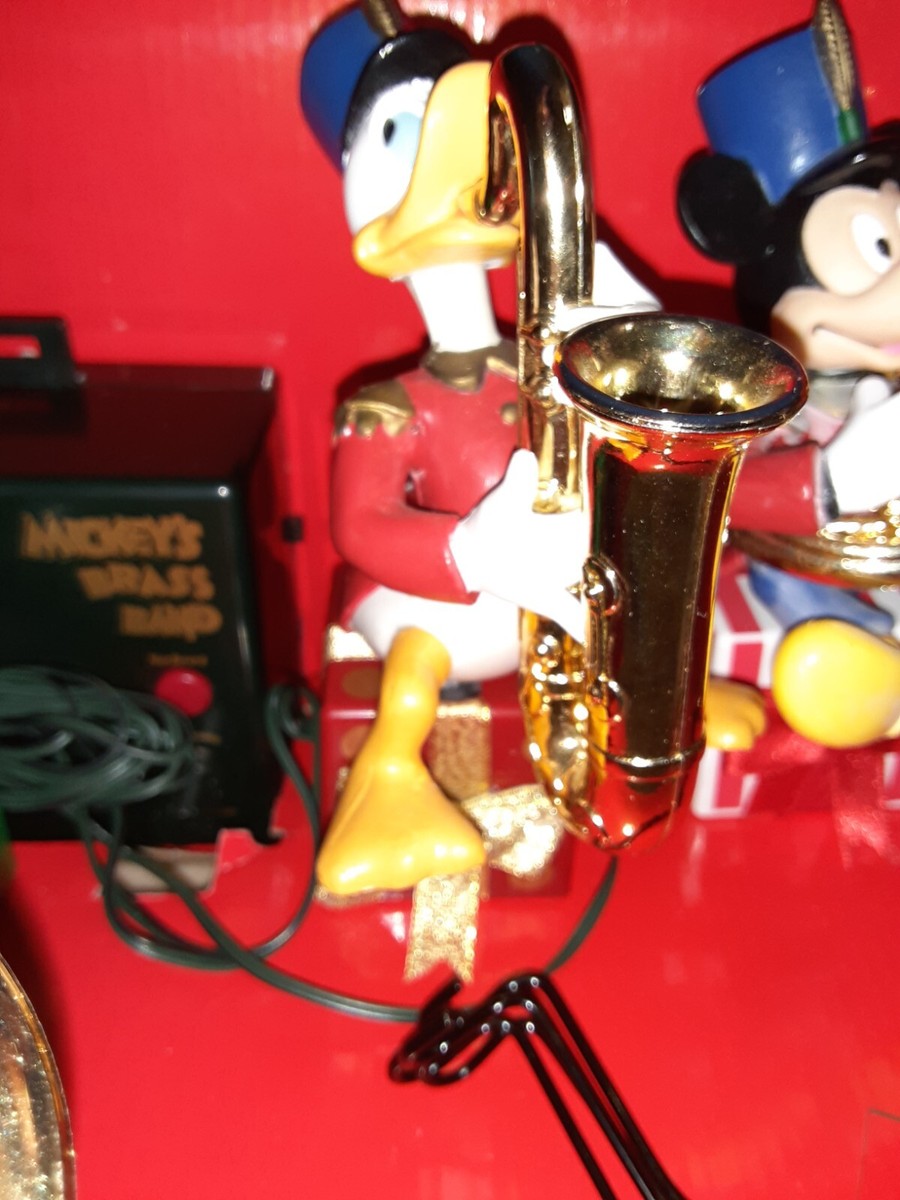Vintage Mickey Mouse Brass Band Mr. Christmas Animated Musical 21