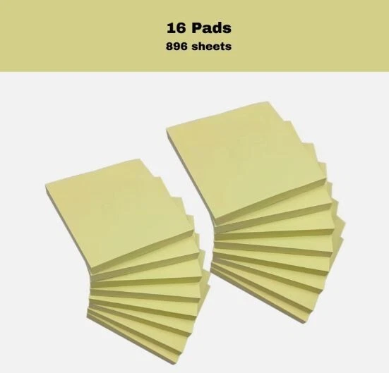 Post-it Notes 3x3 Sticky Notes 16-Pack – Yellow, Recyclable, 56 sheets per Pad - Image 4 of 4