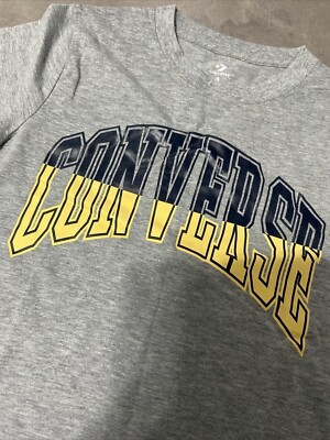 Jungen Mädchen Converse T-Shirt Tee großes Logo Unisex Alter 6-7 Jahre Brustumfang 26-27 Zoll neu mit Etikett