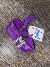 Justice girls purple initial M rhinestone hair tie stretch bracelet Jewelry Nwt