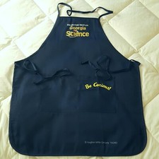 10-Pack Student Lab Aprons Navy Light Canvas, 2 Pockets, Georgia Science 24x 28"