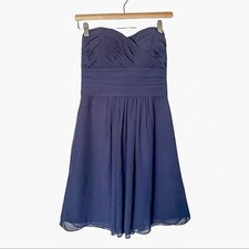 NWT Bill Levkoff Navy Blue Strapless Sweetheart Neckline Formal Dress Size 6