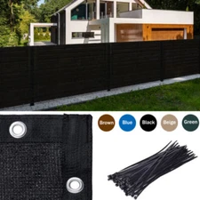 50' Privacy Fence Screen Windscreen Heavy Duty Fencing Mesh Shade Cover Garden